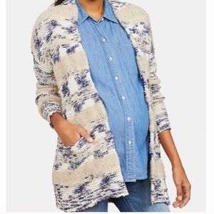 Motherhood Maternity Sweater Cardigan Chunky knit size Small Medium cozy
